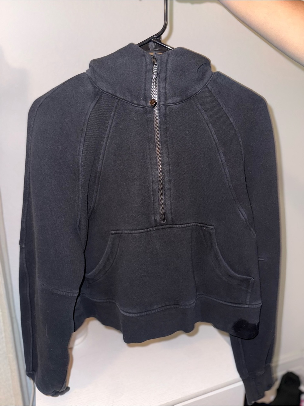 lululemon athletica Women's scuba half Zip-Up Jacket - Charcoal Black